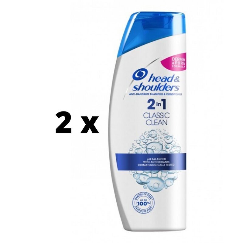 Šampoon HEAD & SHOULDERS Classi Clean 2in1, 360 ml x 2 tk. pakett цена и информация | Šampoonid | kaup24.ee