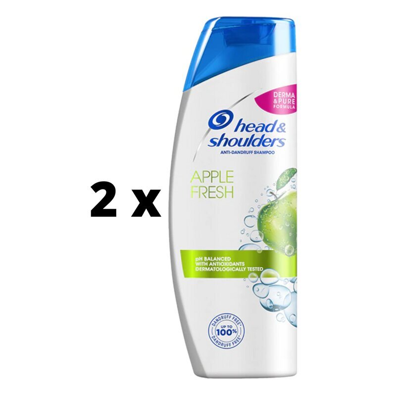 Šampoon HEAD & SHOULDERS Apple Fresh, 400 ml x 2 tk. pakett цена и информация | Šampoonid | kaup24.ee