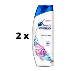 Šampoon HEAD & SHOULDERS Ocean, 400 ml x 2 tk. pakett hind ja info | Šampoonid | kaup24.ee