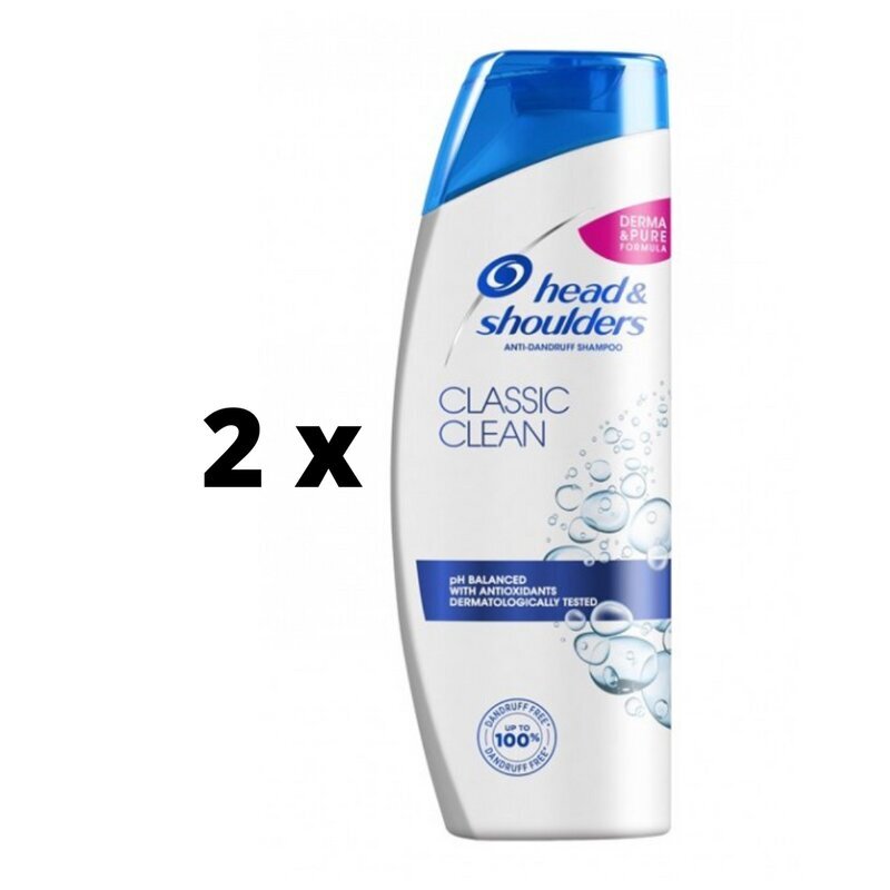 Šampoon HEAD & SHOULDERS Classic Clean, 400 ml x 2 tk. pakett цена и информация | Šampoonid | kaup24.ee