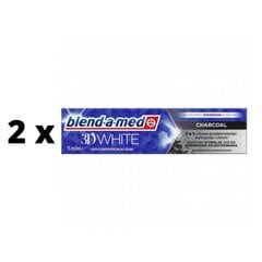 Hambapasta Blend A Med 3D White Charcoal, 75 ml x 2 tk hind ja info | Blend A Med Kosmeetika, parfüümid | kaup24.ee