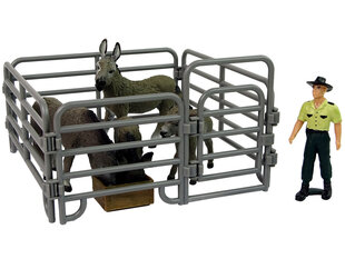 Набор фигурок (ослы, фермер, забор), серый цена и информация | Игрушки для мальчиков | kaup24.ee