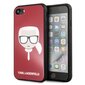 Karl Lagerfeld KLHCPXDLHRE iPhone X/Xs czerwony/red Iconic Glitter Karl`s Head цена и информация | Telefoni kaaned, ümbrised | kaup24.ee