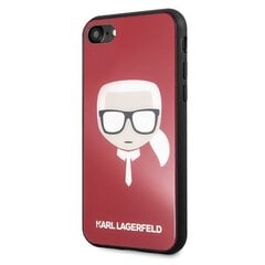 Чехол Karl Lagerfeld KLHCPXDLHRE для iPhone X/Xs красный/red Iconic Glitter Karl`s Head цена и информация | Чехлы для телефонов | kaup24.ee