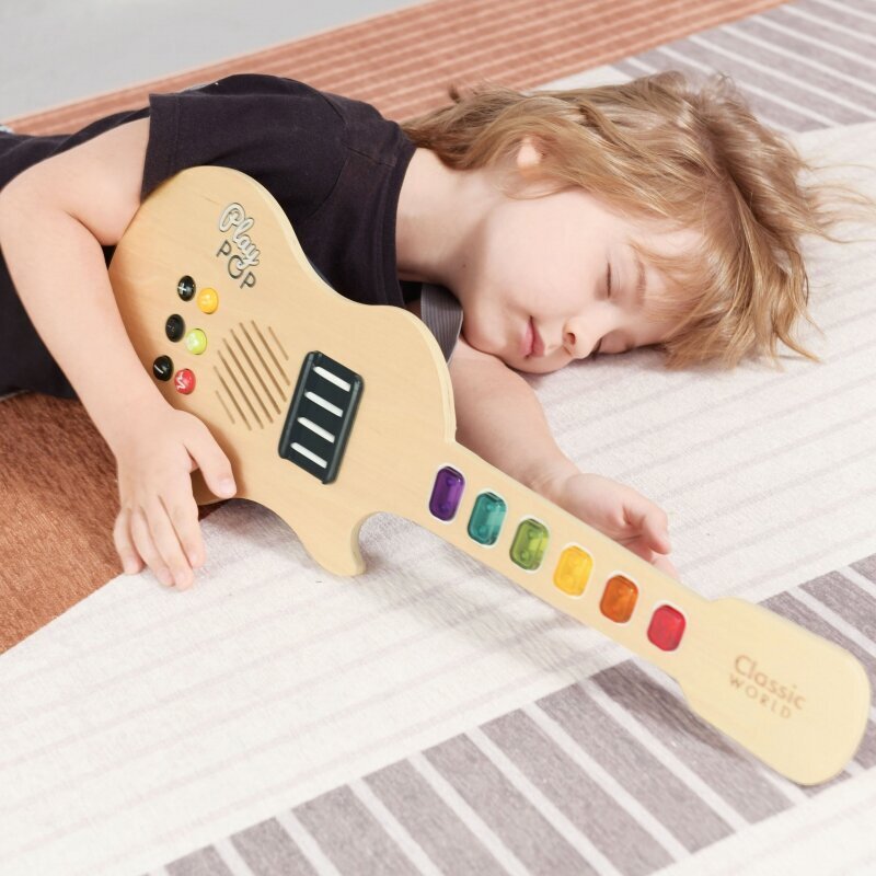 Elektriline puidust kitarr lastele цена и информация | Arendavad mänguasjad | kaup24.ee