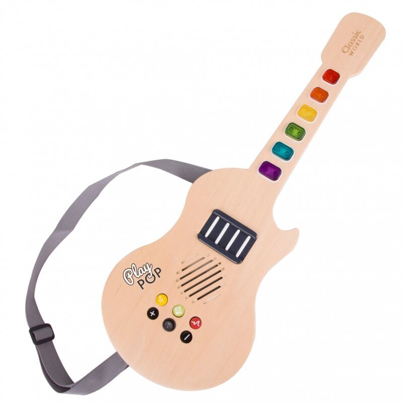 Elektriline puidust kitarr lastele цена и информация | Arendavad mänguasjad | kaup24.ee
