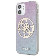 Guess GUHCP12SPCUGLBPG iPhone 12 mini 5,4 " sinine kõva ümbris Glitter Gradient 4G Circle Logo hind ja info | Telefoni kaaned, ümbrised | kaup24.ee