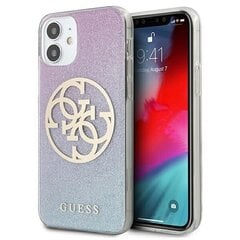 Guess GUHCP12SPCUGLBPG iPhone 12 mini 5,4 " sinine kõva ümbris Glitter Gradient 4G Circle Logo цена и информация | Чехлы для телефонов | kaup24.ee