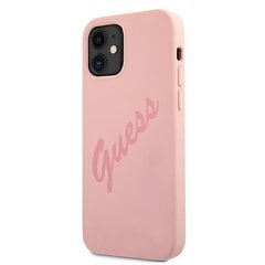 Guess GUHCP12SLS API iPhone 12 mini 5,4 " roosa kõva ümbris Script Vintage цена и информация | Чехлы для телефонов | kaup24.ee