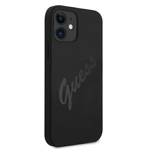 Guess GUHCP12SLSVSBK iPhone 12 mini 5.4 " must kõva ümbris Script Vintage цена и информация | Telefoni kaaned, ümbrised | kaup24.ee