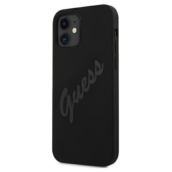 Guess GUHCP12SLSVSBK iPhone 12 mini 5.4 " must kõva ümbris Script Vintage цена и информация | Telefoni kaaned, ümbrised | kaup24.ee