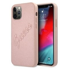 Guess GUHCP12MRSAVSRG iPhone 12/12 Pro 6.1 " roosa kõvaümbris Saffiano Vintage Script" цена и информация | Чехлы для телефонов | kaup24.ee