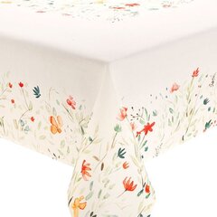 Dekoratiivne laudlina Ambition Pastel Flowers, valge, 160 x 280 cm hind ja info | Laudlinad, lauamatid, servjetid | kaup24.ee