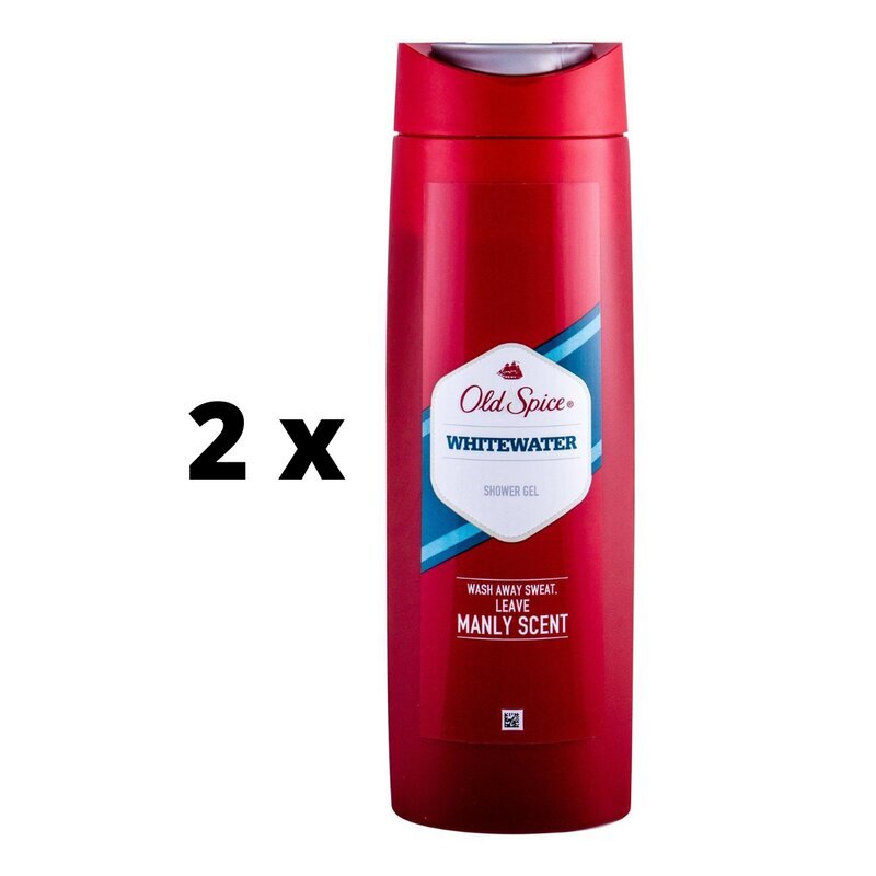 Meeste dušigeel Old Spice Whitewater, 400 ml x 2 tk цена и информация | Dušigeelid, õlid | kaup24.ee