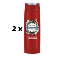 Meeste dušigeel Old Spice Wolf Thorn, 400 ml x 2 tk цена и информация | Масла, гели для душа | kaup24.ee