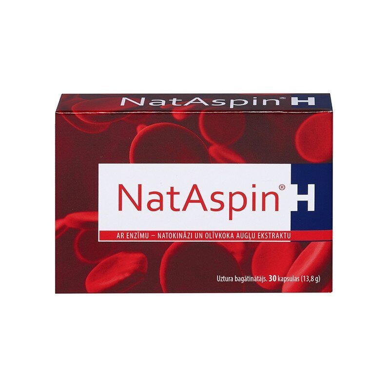 NatAspin H (nattokinaas) N30 kapslid hind ja info | Vitamiinid, toidulisandid, preparaadid tervise heaoluks | kaup24.ee