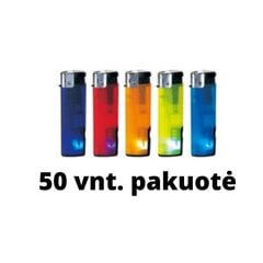 Зажигалка Piezo LED, прозрачная, разноцветная, упаковка 50 шт. цена и информация | Зажигалки и аксессуары | kaup24.ee