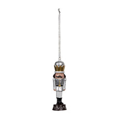 Елочная игрушка «Щелкунчик», серебро 3х3х12 см цена и информация | Ёлочные игрушки | kaup24.ee