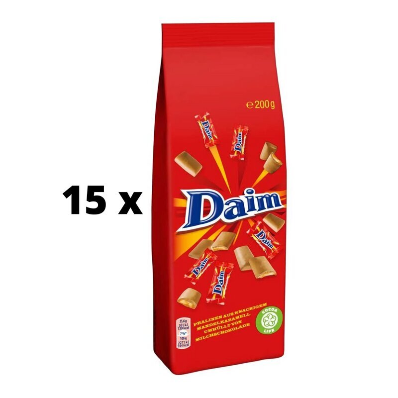 Šokolaadikommid Daim Mini, 200 g x 15 tk цена и информация | Maiustused | kaup24.ee