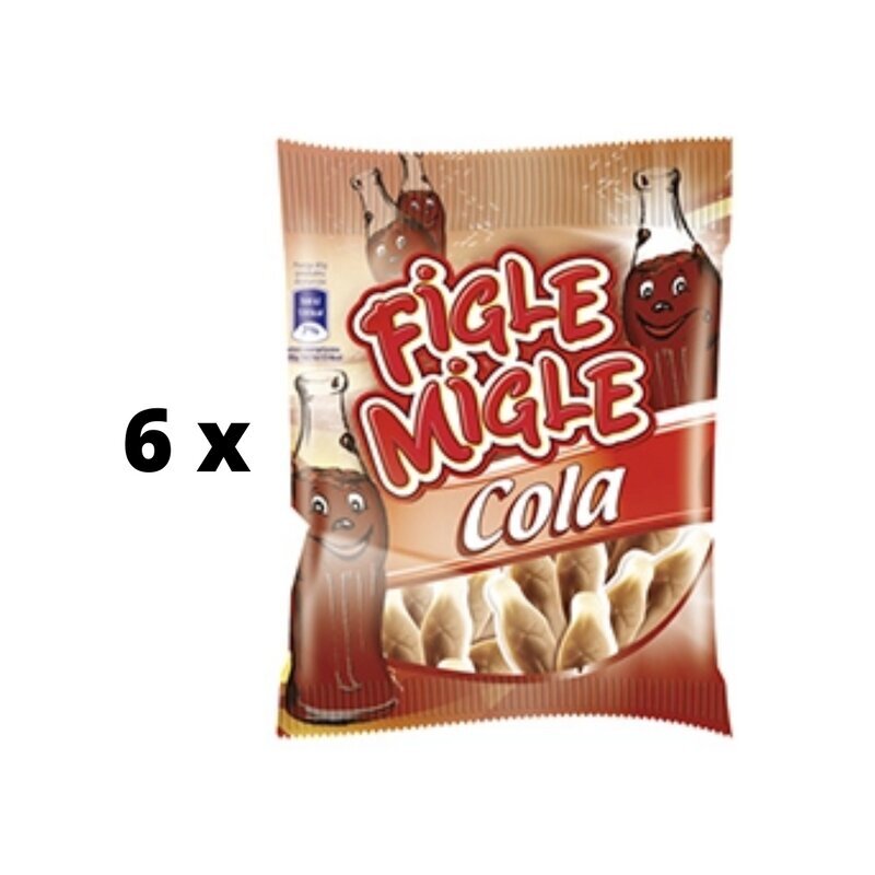 Kummikommid Figle Migle Cola, 80 g x 6 tk цена и информация | Maiustused | kaup24.ee