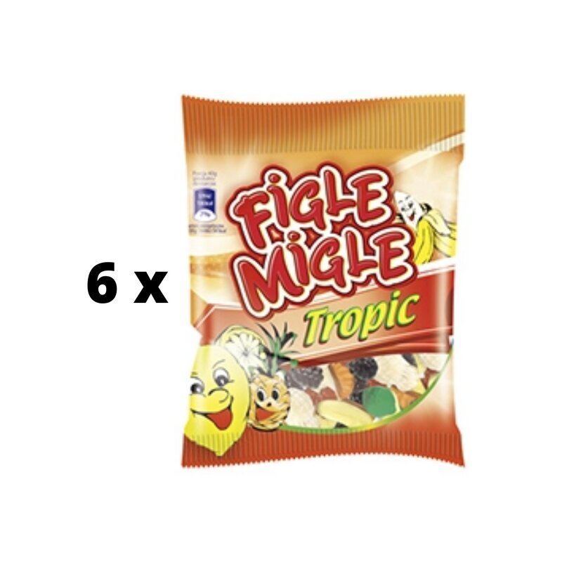 Kummikommid Figle Migle Tropic, 80 g x 6 tk цена и информация | Maiustused | kaup24.ee