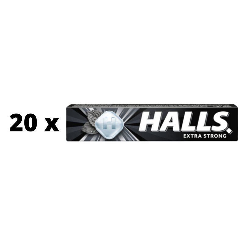 Kommid Halls Extra Strong, 33,5 g x 20 tk hind ja info | Maiustused | kaup24.ee