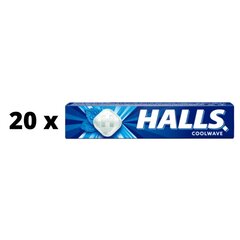 Kommid Halls Coolwave, 33,5 g x 20 tk hind ja info | Maiustused | kaup24.ee