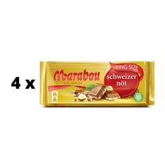 Piimašokolaad Marabou sarapuupähklitega, 250 g x 4 tk hind ja info | Maiustused | kaup24.ee