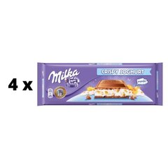 Šokolaad Milka Crispy Yogurt, 300 g x 4 tk цена и информация | Сладости | kaup24.ee