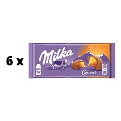 Молочный шоколад от Alpine milk MILKA, с карамельной начинкой, 100 г x 6 шт. упаковка цена и информация | Сладости | kaup24.ee