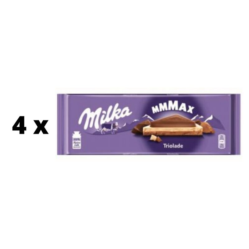 Šokolaad Milka Triolade, 280 g x 4 tk цена и информация | Maiustused | kaup24.ee