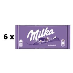 Шоколад MILKA Alpine Milk, 100г x 6 шт. упаковка цена и информация | Для лакомств | kaup24.ee