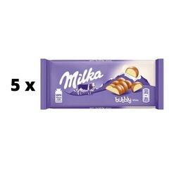 Šokolaad Milka Bubbly White, 95 g x 5 tk цена и информация | Сладости | kaup24.ee