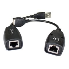 USB-удлинитель Techly, удлиняющий до 50м через сетевой кабель Cat5e/6, RJ45 цена и информация | Адаптеры и USB-hub | kaup24.ee