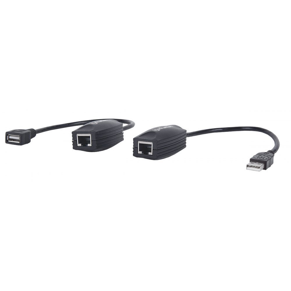 USB-pikendus Manhattan, Cat5e/6 RJ45 kaabli kaudu kuni 60 m hind ja info | Kaablid ja juhtmed | kaup24.ee