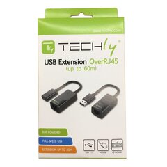 USB laiendus Techly pikendus kuni 60 m läbi RJ45 võrgukaabli цена и информация | Адаптеры и USB-hub | kaup24.ee