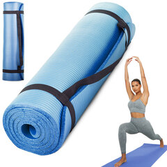 Коврик для йоги, 180 x 60, синий цена и информация | Коврики для йоги, фитнеса | kaup24.ee
