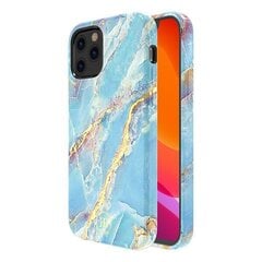 Kingxbar Marble Series ümbrisega kaunistatud trükitud marmorist iPhone 12 mini sinine цена и информация | Чехлы для телефонов | kaup24.ee