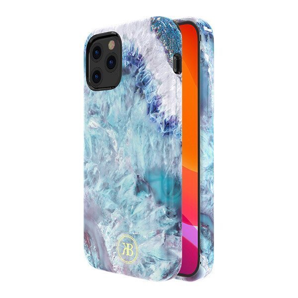 Kingxbar Agate Series ümbris kaunistatud trükitud Agate iPhone 12 mini sinine hind ja info | Telefoni kaaned, ümbrised | kaup24.ee