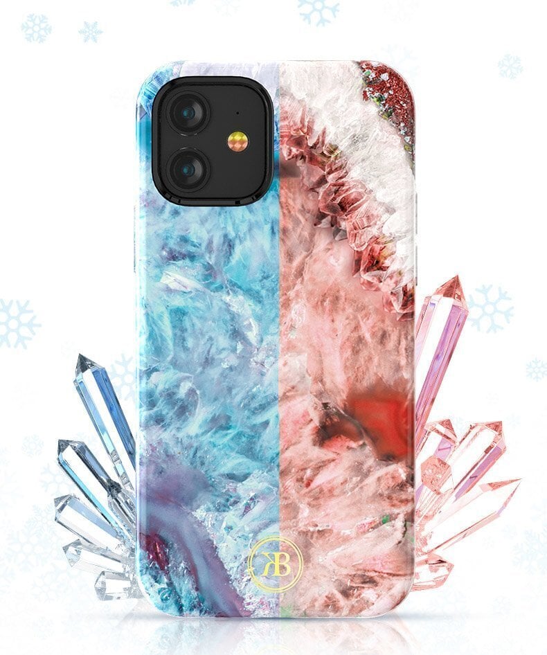 Kingxbar Agate Series ümbris kaunistatud trükitud Agate iPhone 12 mini sinine цена и информация | Telefoni kaaned, ümbrised | kaup24.ee