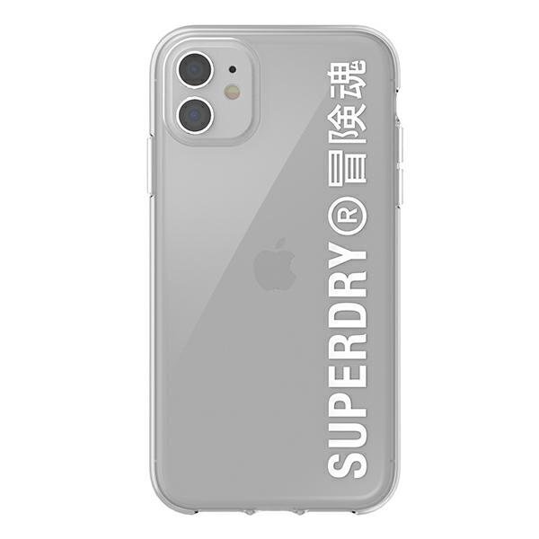 SuperDry Snap iPhone 11 läbipaistev ümbris valge 41578 цена и информация | Telefoni kaaned, ümbrised | kaup24.ee