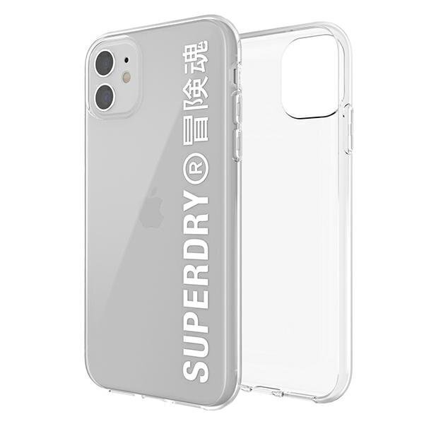 SuperDry Snap iPhone 11 läbipaistev ümbris valge 41578 цена и информация | Telefoni kaaned, ümbrised | kaup24.ee