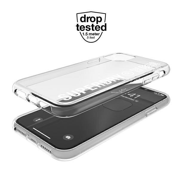 SuperDry Snap iPhone 11 läbipaistev ümbris valge 41578 цена и информация | Telefoni kaaned, ümbrised | kaup24.ee