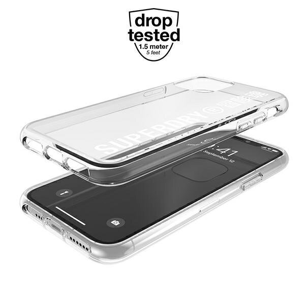 SuperDry Snap iPhone 11 Pro läbipaistev ümbris valge 41579 hind ja info | Telefoni kaaned, ümbrised | kaup24.ee