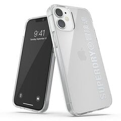 SuperDry Snap iPhone 12 mini läbipaistev ümbris, hõbedane 42590 hind ja info | Superdry Mobiiltelefonid, foto-, videokaamerad | kaup24.ee