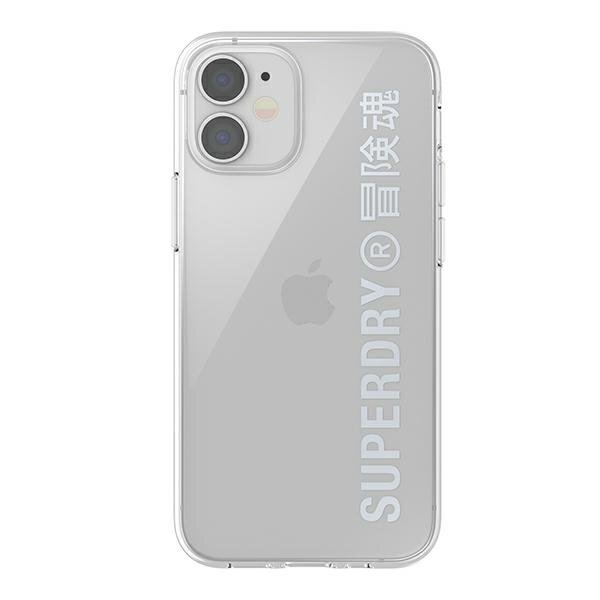 SuperDry Snap iPhone 12 mini läbipaistev ümbris, hõbedane 42590 цена и информация | Telefoni kaaned, ümbrised | kaup24.ee