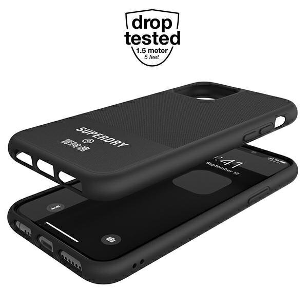 SuperDry Molded Canvas iPhone 11 Pro Max ümbris must 41550 цена и информация | Telefoni kaaned, ümbrised | kaup24.ee