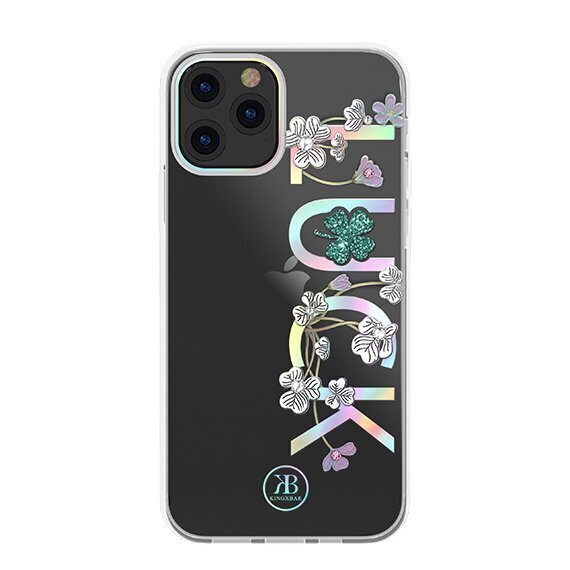 Kingxbar Lucky Series ümbris kaunistatud originaalsete Swarovski kristallidega iPhone 12 mini läbipaistev hind ja info | Telefoni kaaned, ümbrised | kaup24.ee