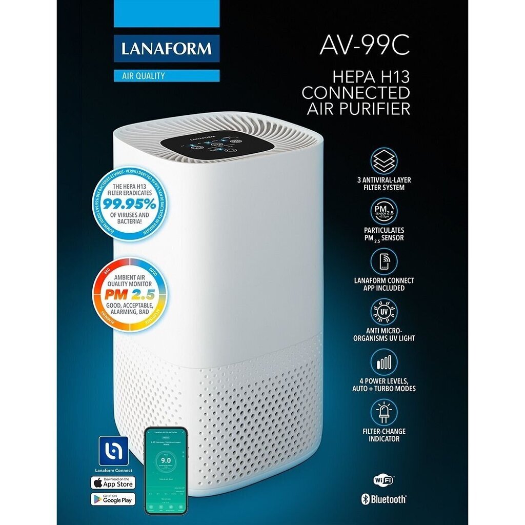 Õhupuhasti Lanaform Smart Air Purifier AV-99C цена и информация | Õhupuhastajad | kaup24.ee