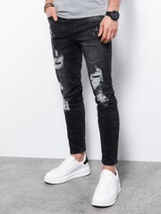 Мужские джинсы Омбре P1065, черный цена и информация | Мужские брюки | kaup24.ee